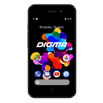 Смартфон Digma Q401 3G HIT 8Gb 1Gb серый титан моноблок 3G 2Sim 4" 480x800 Android 7.0 2Mpix WiFi GSM900/1800 GSM1900 TouchSc MP3 FM microSD max32Gb