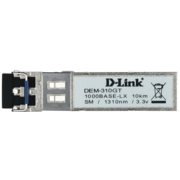 D-Link 310GT/A1A OEM SFP-трансивер с 1 портом 1000Base-LX для одномодового оптического кабеля (до 10 км)