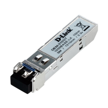 D-Link 310GT/A1A SFP-трансивер с 1 портом 1000Base-LX для одномодового оптического кабеля (до 10 км)