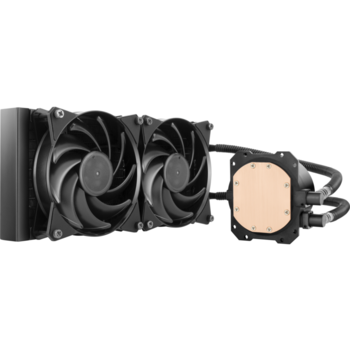 Система охлаждения Система охлаждения/ Cooler Master MasterLiquid Lite 240 (200W, 240mm, fans: 2x120mm/66.7CFM/30dBa/2000rpm, 1200/115X/2066/2011-V3/2011/AM5/AM4/AM3/AM3+/AM2/AM2+/FM2/FM2+/FM1/1700 only with bracket)