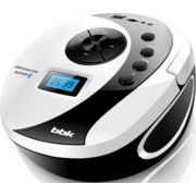 Аудиомагнитола BBK BS10BT белый/черный 4Вт/MP3/FM(dig)/USB/BT/microSD