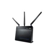 ASUS RT-AC68U AC1900 WiFi Router (WLAN 1.3Gbps, Dual-band 2.4GHz+5.1GHz, 802.11ac+4xLAN RG45 GBL+1xWAN GBL+1xUSB3.0+1xUSB2.0) 3x ext Antenna черный