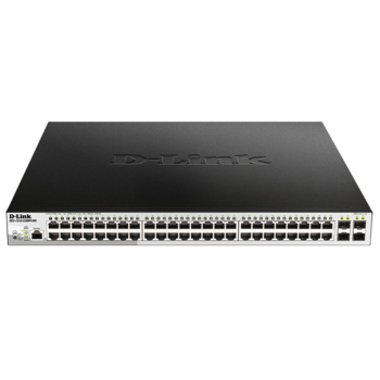 Сетевое оборудование D-Link DGS-1210-52MPP/ME/B1A Управляемый коммутатор 2 уровня с 48 портами 10/100/1000Base-T и 4 портами 1000Base-X SFP (48 портов с поддержкой PoE 802.3af/802.3at (30 Вт), PoE-бюджет 740 Вт)