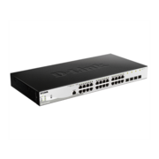 D-Link DGS-1210-28P/ME/B1A Управляемый коммутатор 2 уровня с 24 портами 10/100/1000Base-T и 4 портами 1000Base-X SFP (24 порта с поддержкой PoE 802.3af/802.3at (30 Вт), PoE-бюджет 193 Вт)