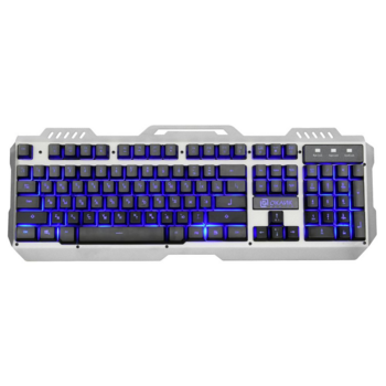 Клавиатура Оклик 790G IRON FORCE темно-серый/черный USB Multimedia for gamer LED (подставка для запястий)