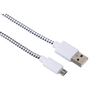 Кабель Hama FOB-20075 Cotton 00020075 micro USB B (m) USB A(m) 1м белый