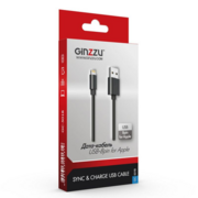 Ginzzu Кабель Lightning / USB, кабель 1,0 м, черный (GC-501B)