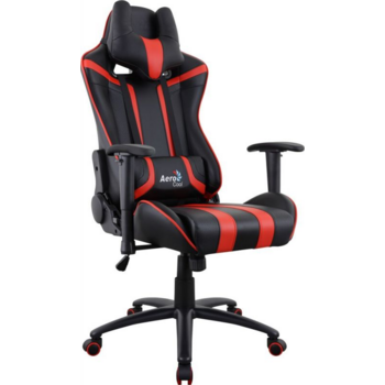 Кресло игровое Aerocool AC120 AIR-BR черный/красный сиденье черный/красный ПВХ/полиуретан крестов.