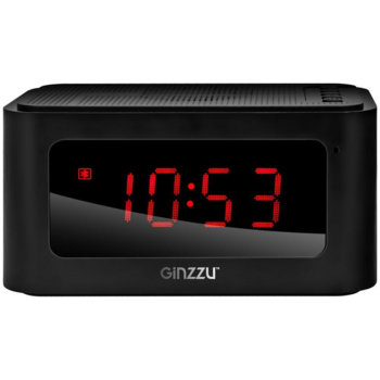 Колонки Ginzzu Ginzzu GM-881B {BT-Колонка 3W/LCD/USB/TF/AUX/FM/часы/будильник}