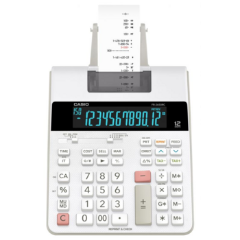 Калькулятор с печатью Casio FR-2650RC-W-EC серый/белый 12-разр.