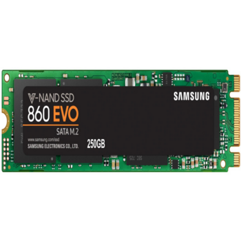 Твердотельный накопитель Samsung SSD 250GB 860 EVO, 3D V-NAND MLC, MJX, M.2 SATA 6Gb/s, R550/W520, IOPs 97000