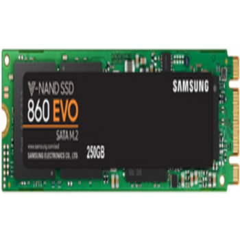 Твердотельный накопитель Samsung SSD 250GB 860 EVO, 3D V-NAND MLC, MJX, M.2 SATA 6Gb/s, R550/W520, IOPs 97000