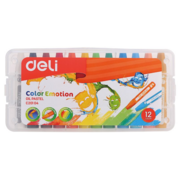 Масляная пастель Deli EC20104 Color Emotion шестигранные 12цв. пл.кор.