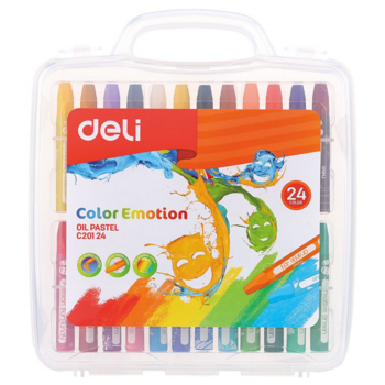 Масляная пастель Deli EC20124 Color Emotion шестигранные 24цв. пл.кор.