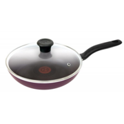 Сковорода Tefal Cook Right 04166920 круглая 20см покрытие: Powerglide ручка несъемная (с крышкой) темно-фиолетовый (9100023410)