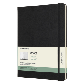 Еженедельник Moleskine ACADEMIC WKNT XL 190х250мм датир.18мес 208стр. черный