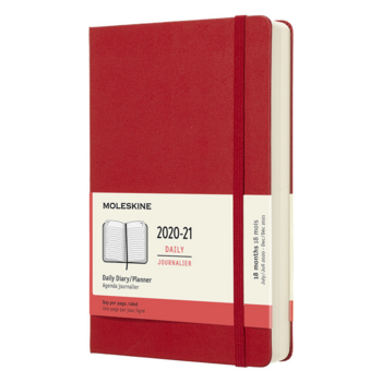 Ежедневник Moleskine ACADEMIC Large 130х210мм датир.18мес 592стр. красный