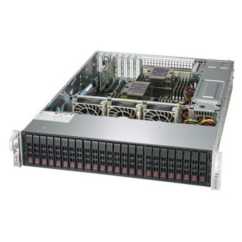 Серверная платформа Supermicro STORAGE SSG-2029P-E1CR24H (X11DPH-T, CSE-216BE1C4-R1K23LPB) ( LGA 3647, 16xDDR4 Up to 4TB ECC 3DS LRDIMM, 24x2.5" SATA3, M.2, 4 NVMe support with opt. cables, Broadcom 3108 SAS3 AOC, 3 PCI-E 3.0 x16, 4 PCI-E 3.0 x8 (slot 2 &