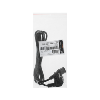 Шнур питания Hyperline PWC-IEC13-SHM-1.8-BK C13-Schuko проводник.:3x0.75мм2 1.8м 250В 10А (упак.:1шт) черный