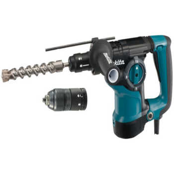 Makita HR2811FT Перфоратор SDS+ [HR2811FT] {800Вт,3реж,2.9Дж,0-4500ум,3.4кг,чем,Д-образ,бсъем патрон,подсв,АВТ}