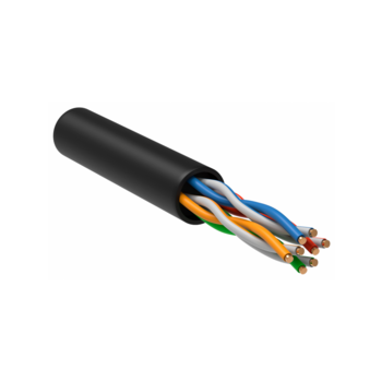 Кабель информационный ITK LC3-C5E04-139 кат.5E UTP 4 пары 24AWG LDPE внешний 305м черный