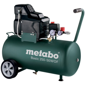 Компрессор поршневой Metabo Basic 250-50 W OF безмасляный 120л/мин 50л 1500Вт зеленый