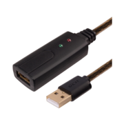 Greenconnect Кабель Удлинитель активный USB 2.0 10.0m Premium, AM/AF 28/24 AWG экран, армированный морозостойкий с усилителем и разъёмом для доп.питания (GCR-UEC3M2-BD2S-10.0m)