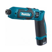 Makita TD022DSE Отвертка ак(уд),{7.2В,2х1Ач Li-ion,2450обм,25Нм,6-ти гран14",0.56кг,сумка,подсветка,эл регул ск}