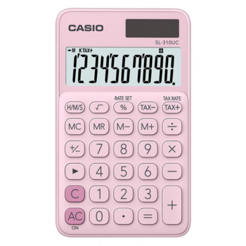 Калькулятор карманный Casio SL-310UC-PK-S-UC розовый/зеленый 10-разр.