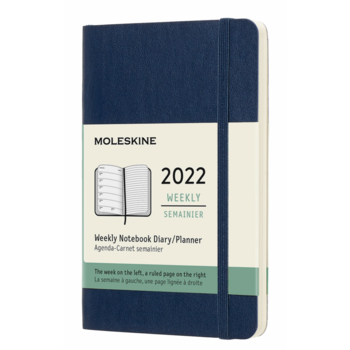 Еженедельник Moleskine CLASSIC SOFT WKNT Pocket 90x140мм 144стр. мягкая обложка синий сапфир