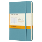 Блокнот Moleskine CLASSIC MM710B35 Pocket 90x140мм 192стр. линейка твердая обложка фиксирующая резинка голубой