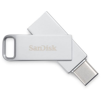 Флеш Диск Sandisk 64Gb Ultra Dual SDDDMC2-064G-GA46 USB3.1 серебристый