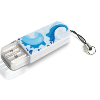 носитель информации Verbatim USB Drive 16Gb Mini Elements Edition Water 49407 {USB2.0}