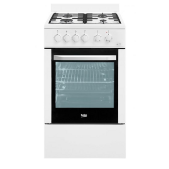 Плита Комбинированная Beko FFSS52000W белый реш.эрованная сталь