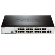 D-Link DGS-3000-26TC/A2A/E Управляемый коммутатор 2 уровня с 20 портами 10/100/1000Base-T, 4 комбо-портами 100/1000Base-T/SFP и 2 портами 10G SFP+