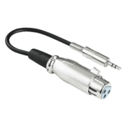 Кабель аудио Hama H-41908 Jack 3.5 (m)/XLR (f) 0.1м. серебристый (41908)