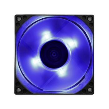 Вентилятор для корпуса Aerocool Motion 8 LED 80х80x25 черный 3-pin 25дБ (MOTION 8 BLUE-3P 80) Ret