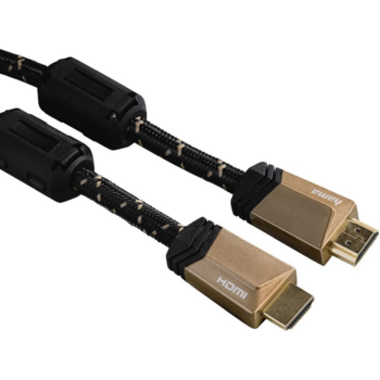 Кабель аудио-видео Hama Premium HDMI (m)/HDMI (m) 1.5м. феррит.кольца Позолоченные контакты черный 5зв (00122210)