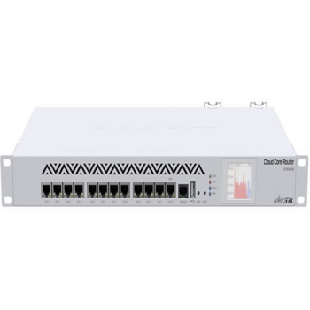 Маршрутизатор MikroTik Cloud Core Router 1016-12G with Tilera Tile-Gx16 CPU (16-cores, 1.2Ghz per core), 2GB RAM, 12xGbit LAN, RouterOS L6, 1U rackmount case, Dual PSU, LCD panel, r2 version