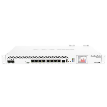 Сетевое оборудование MikroTik CCR1036-8G-2S+EM Cloud Core Router CCR1036-8G-2S+EM with Tilera Tile-Gx36 CPU (36-cores, 1.2Ghz per core), 8GB RAM, 2xSFP+ cage, 8xGbit LAN, RouterOS L6, 1U rackmount case, PSU, LCD panel