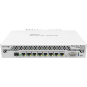 Сетевое оборудование MikroTik CCR1009-7G-1C-PC with Tilera Tile-Gx9 CPU (9-cores, 1Ghz per core), 1GB RAM, 7xGbit LAN, 1x Combo port (1xGbit LAN or SFP), RouterOS L6, passive cooling desktop enclosure, rackmount ears, PSU