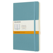 Блокнот Moleskine CLASSIC SOFT QP616B35 Large 130х210мм 192стр. линейка мягкая обложка фиксирующая резинка голубой