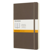 Блокнот Moleskine CLASSIC SOFT QP616P14 Large 130х210мм 192стр. линейка мягкая обложка фиксирующая резинка коричневый