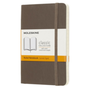 Блокнот Moleskine CLASSIC SOFT QP611P14 90x140мм 192стр. линейка мягкая обложка фиксирующая резинка коричневый