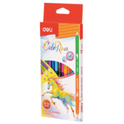 Карандаши цветные Deli EC00520 ColoRun липа 24цв. 2-х сторонние коробка/европод. (12шт)