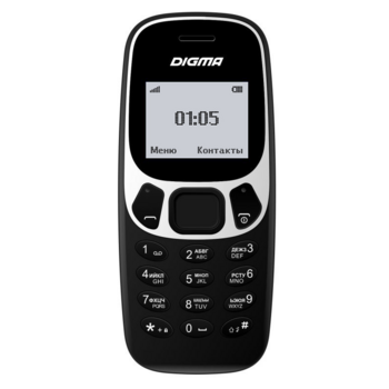 Мобильный телефон Digma Linx A105N 2G 32Mb черный моноблок 1Sim 1.44" 68x96 GSM900/1800