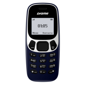 Мобильный телефон Digma Linx A105N 2G 32Mb темно-синий моноблок 1Sim 1.44" 68x96 GSM900/1800