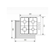 Газовая варочная поверхность Lex GVS 644-1 IX нержавеющая сталь