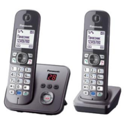 Panasonic KX-TG6822RUM (серебристый) {Беспроводной DECT,громкая связь,автоответчик,определитель номера,телефонный справочник 120 зап.}