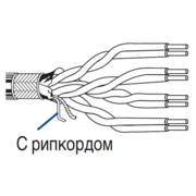 Кабель информационный Belden 1633ES.00500 кат.5е SF/UTP общий экран в оплётке 4X2X24AWG PVC внутренний 500м серый